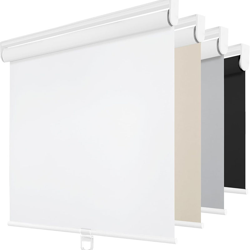 Rolgordijnen voor de glazen kamer