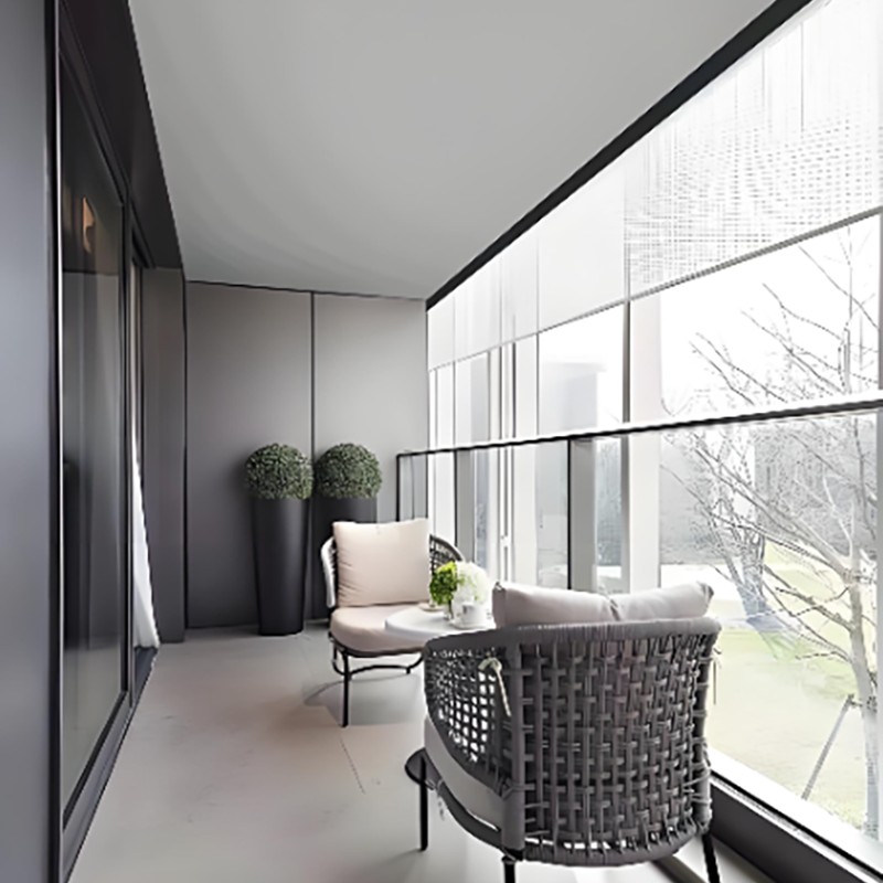 Ongebaande rolgordijnen voor buiten